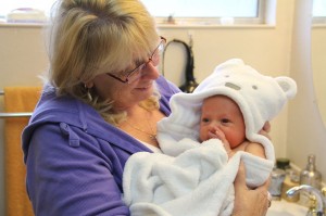 Nanny and Cam bath